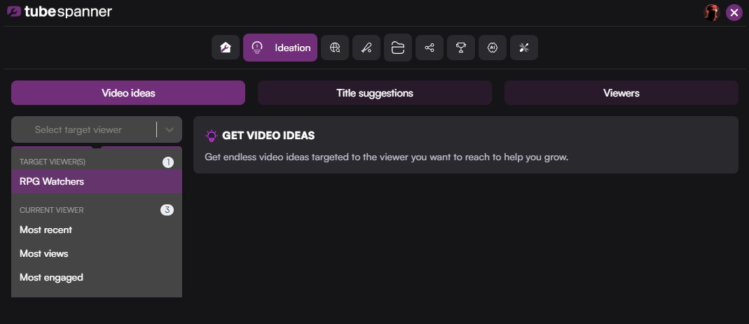 TubeSpanner select target viewer