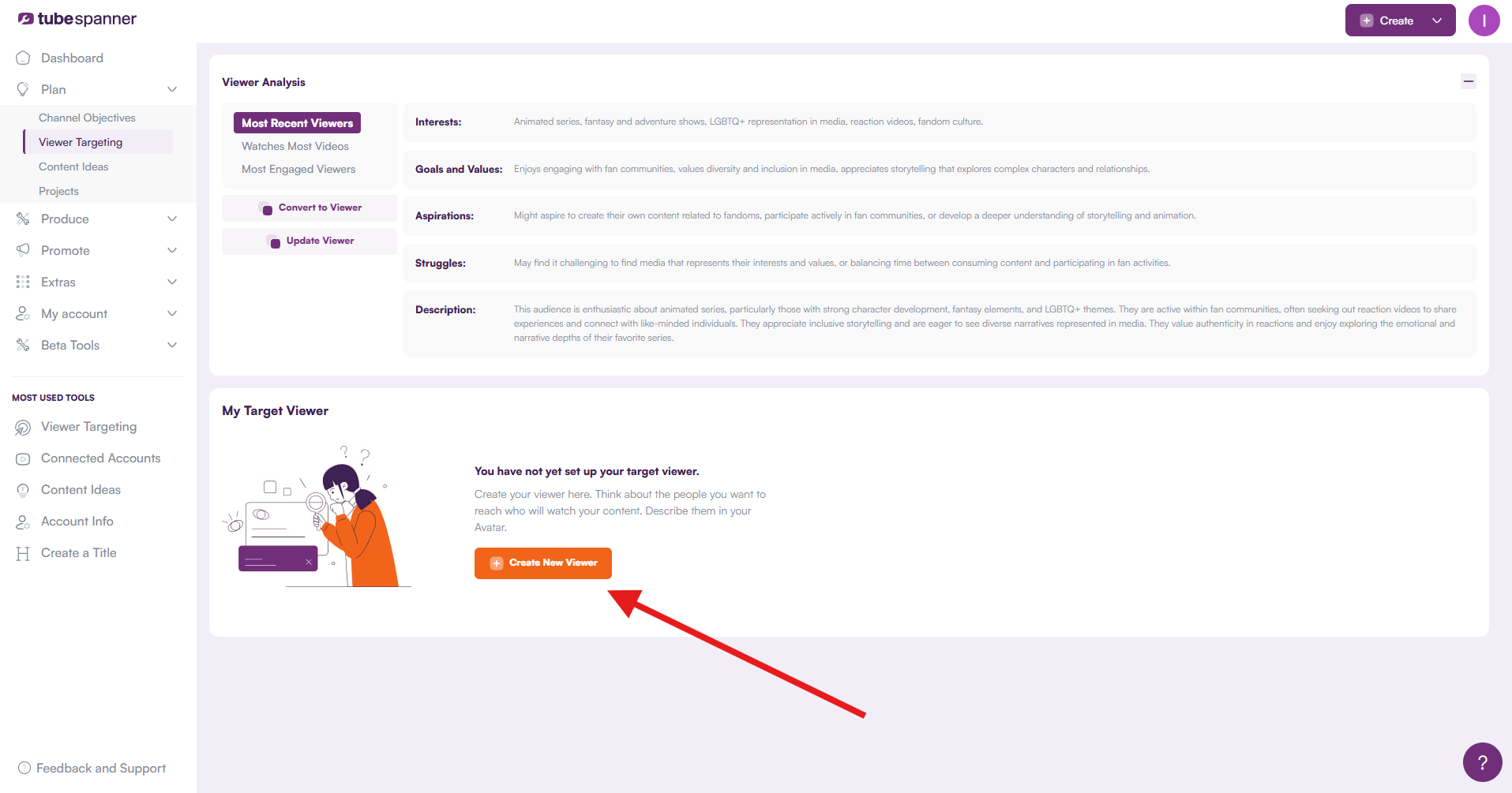 TubeSpanner Create New Viewer