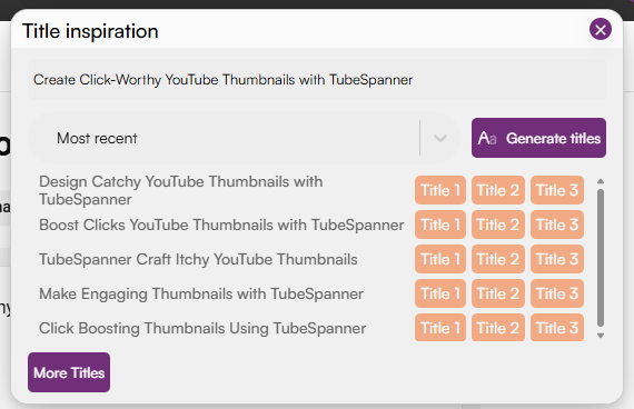TubeSpanner Title Inspiration