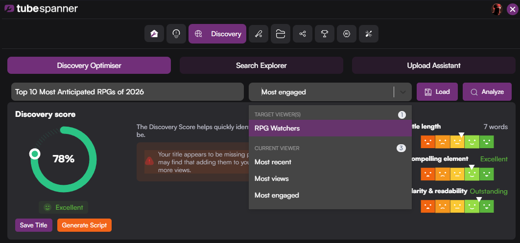 TubeSpanner Discovery Optimizer Viewer