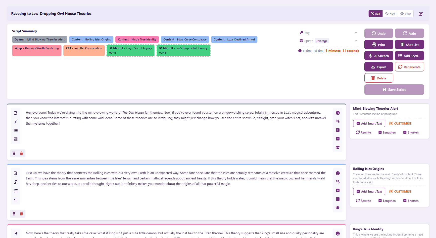 TubeSpanner Script Generate Script