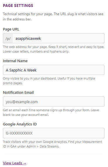 TubeSpanner promo page page setting