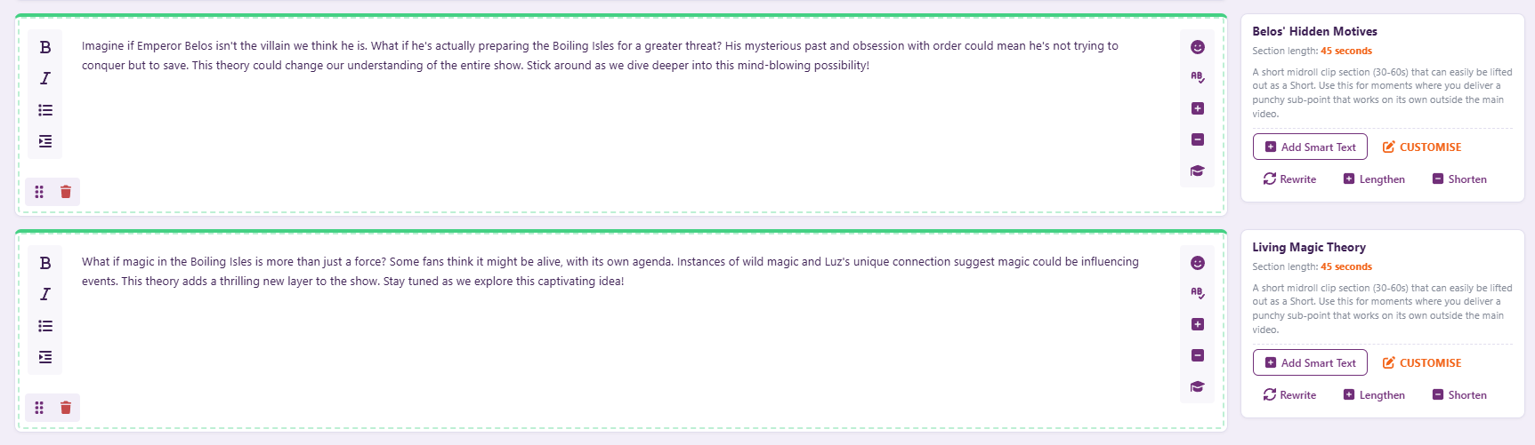 TubeSpanner Script Generator Shorts