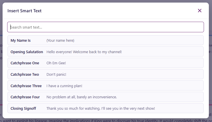 TubeSpanner Smart Text