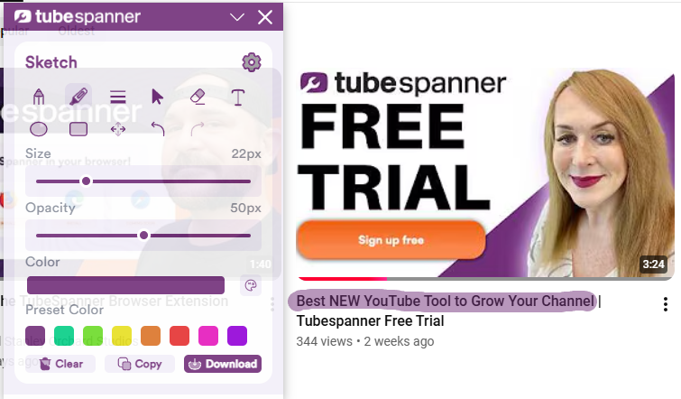 TubeSpanner Sketch Highlight