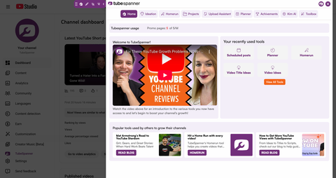 TubeSpanner Browser Extension