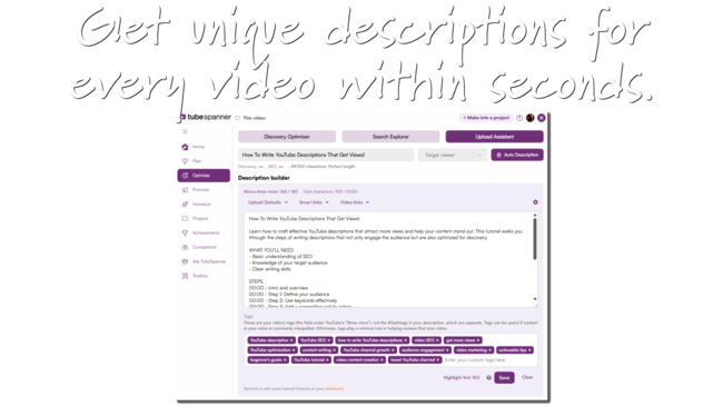 TubeSpanner Upload Assistant