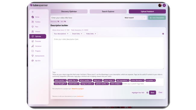 TubeSpanner Upload Assistant