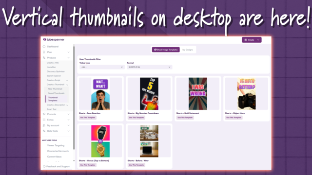 TubeSpanner Vertical Thumbnail Editor