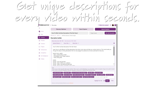 TubeSpanner Upload Assistant